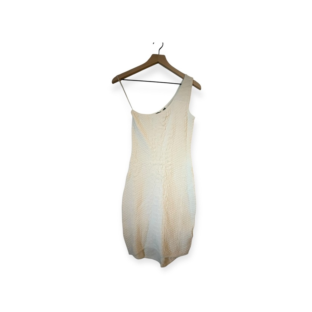 Guess Snake knit Bodycon One Shoulder Mini Dress